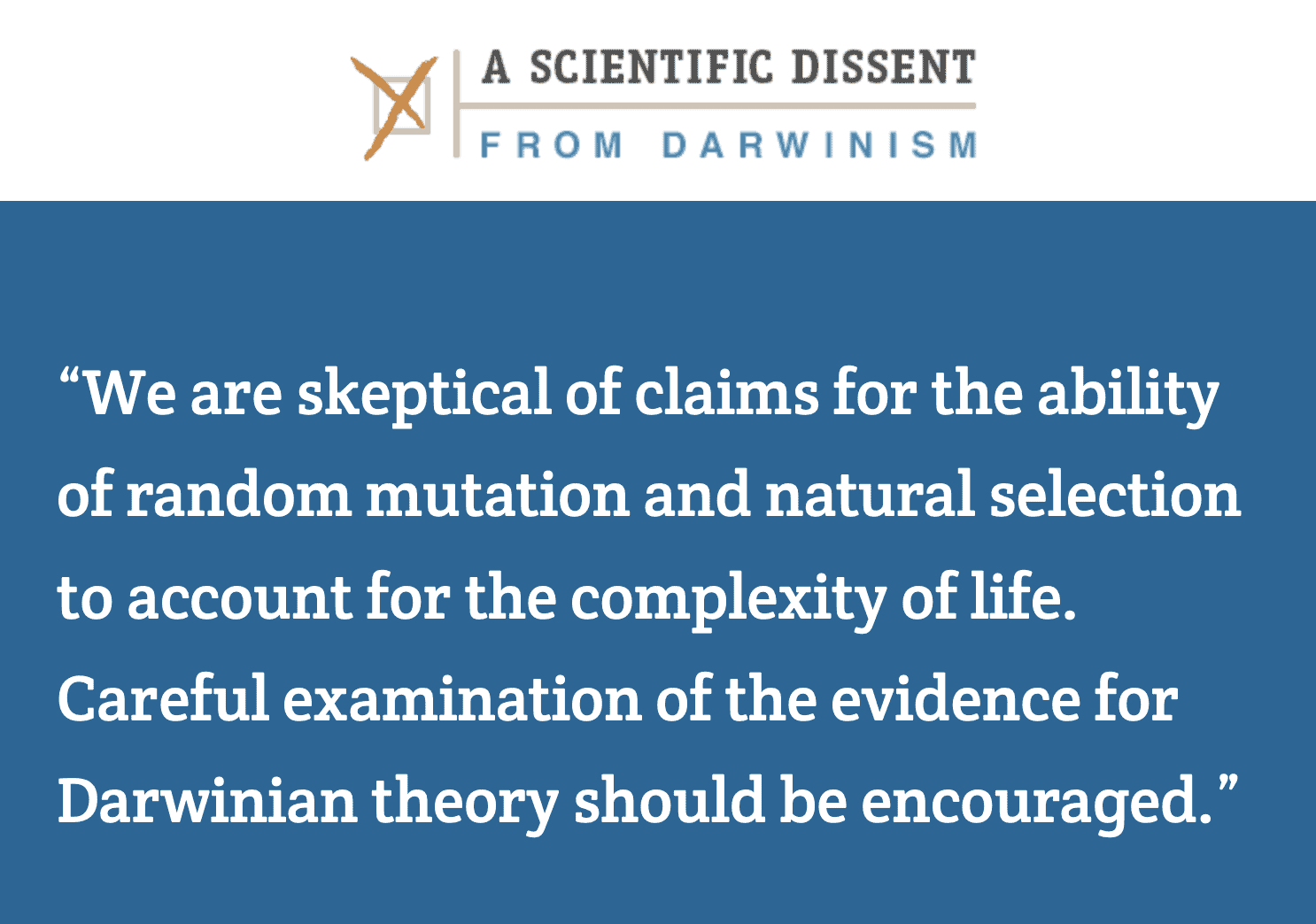 1230 Scientists Dissent from Following Darwin!  See the List!